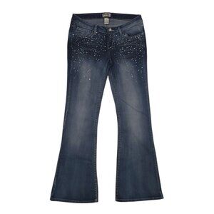 Mudd jeans flare low rise rhinestones Y2K Size 9